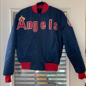 Vintage 1980s angels jacket faux fur lined